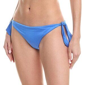 Agua Bendita Mila Aine solid tie bikini bottom blue adjustable swim new 2X